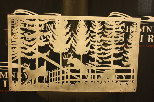 Deer Jumping Chimney Skirt