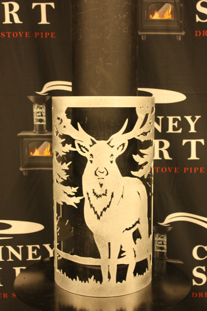 Deer Facing Head On Chimney Skirt
