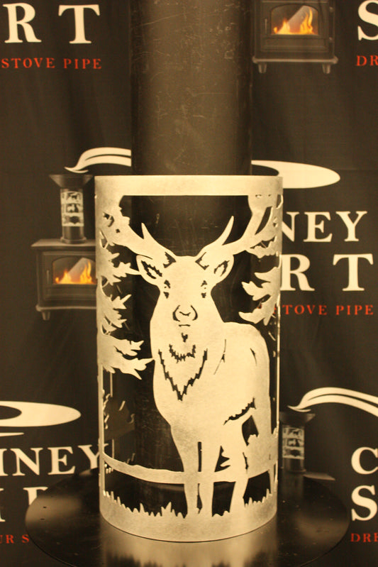 Deer Facing Head On Chimney Skirt