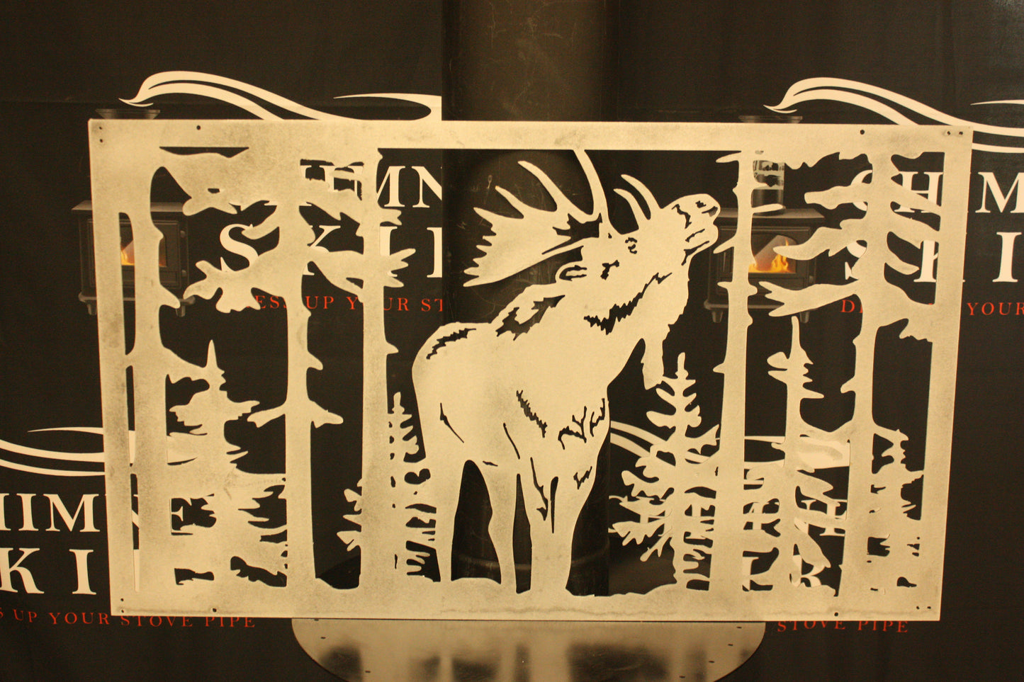Elk Bugling Chimney Skirt