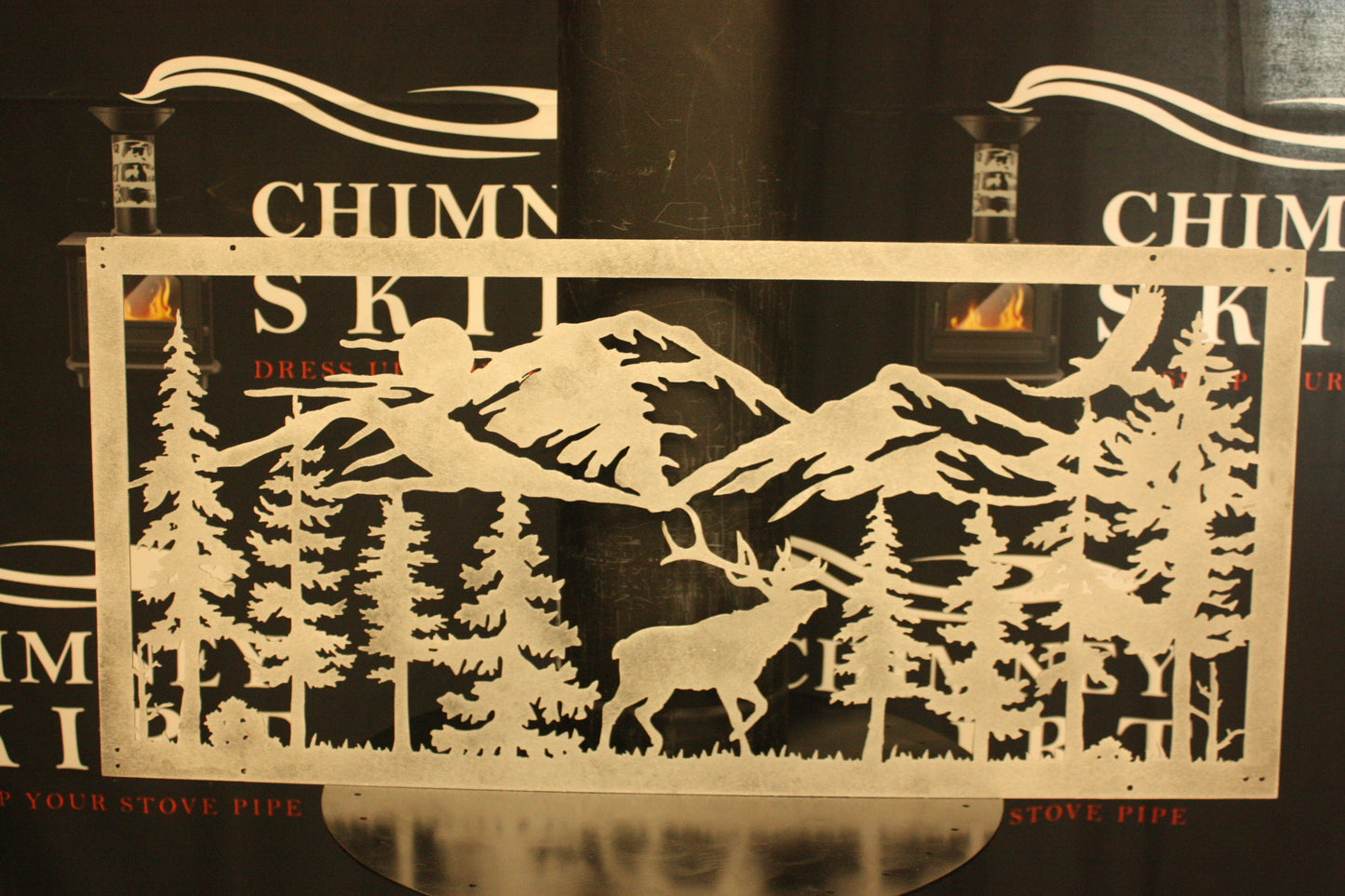 Elk Mountain Trees Chimney Skirt